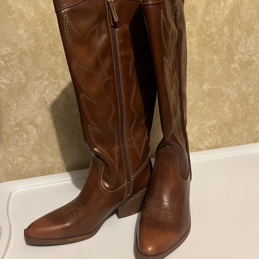 Sam & Libby Brown Heeled Boots